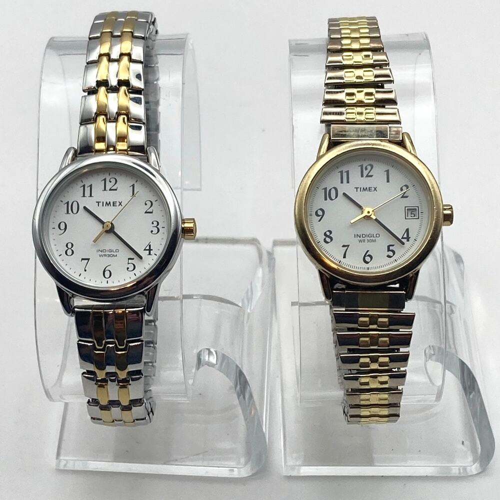 Timex Indiglo Easy Reader Women's Watches 25mm Fresh Batteries WR 30m Expandable
